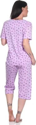 Immagine prodotto di Pigiama donna 3/4 pantaloni e camicia estate; lilla/L/40