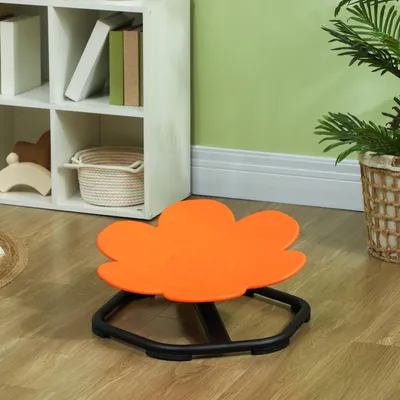 Produktbild von Sensorischer Drehstuhl für Kinder, Gleichgewichtstraining Sitz, Balance Spinning Toy, Orange | 55 x 55 x 26 cm | bis 50 kg | Kunststoff & Stahl