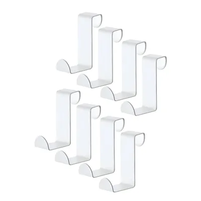 Productafbeelding van TOJ Living Deurklinkset wit, 8 stuks – RVS haakjes zonder boren – Deurklinken voor keuken, badkamer, hal en slaapkamer – geschikt voor deuren en kastdeuren