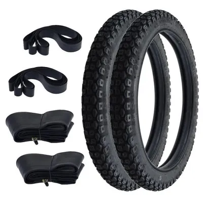 Zdjęcie produktu dla 2x Opony Enduro Motocross Kenda K270 2.75-21 (2 3/4 x 21) 45P TT + dętka + taśma do felg