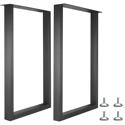 Productafbeelding van Omgoods - Zwarte Metalen Tafelpoten voor Meubels, 28x40 cm