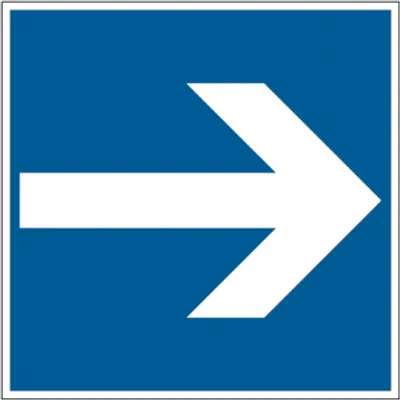 Produktbild von Dreifke® Parkplatzschild, Richtungspfeil, Folie/Aluminium | Folie selbstklebe...