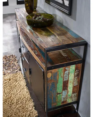 Produktbild von MASSIVMOEBEL24 Sideboard Altholz 150x43x90 mehrfarbig lackiert INDUSTRIAL #06