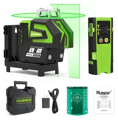 Obrázok produktu pre Zelená laserová vodováha, samonivelačná, Li-ion batéria