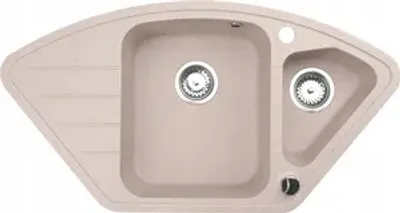 Produktbild von Küchenspüle Eckspülbecken Einbauspüle Spülbecken Eck Spüle 93x49,5; Beige