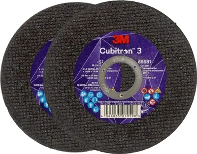 Zdjęcie produktu dla tarcza tnąca 3M Cubitron 3, 115 × 0,8 mm, 2 sztuki, 86581