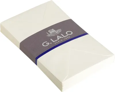 Produktbild von G.Lalo 10x Lalo, Packung 25 Umschlägen Vergé de France, C6 114x162mm Weiß 21400L