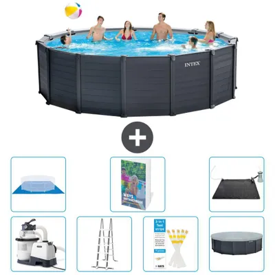 Produktbild von Graphite Panel Pool Rund - 478x124 cm - 8-teilig  S562