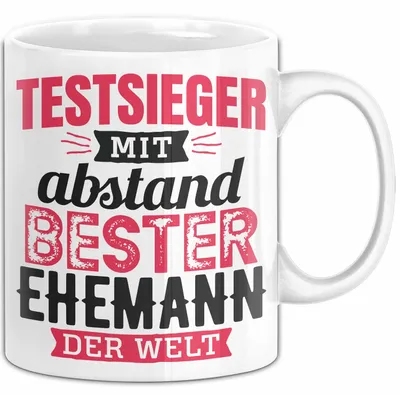 Produktbild von Lustige Tasse Geschenk  Mit Bester Ehemann Der Welt Spruch (Weiß)
