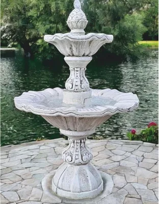 Immagine prodotto di Casa Padrino fontana barocca grigia Ø 82 x H. 120 cm - Fontana barocca per giardino