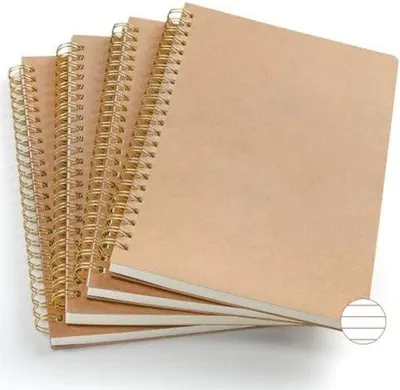 Produktbild von A5-Spiral-Notizbücher mit Kraftcover, 4er-Set, 160 Seiten