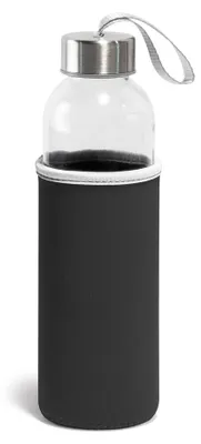 Produktbild von Sportwasserflasche/Trinkflasche mit Hulle schwarz - 520 ml - Bidon