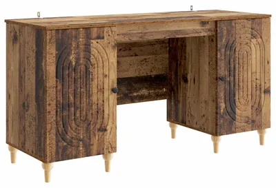 Immagine prodotto di vidaXL Scrivania con scaffale in legno di recupero 142,5 x 50 x 75 cm in materiale derivato dal legno