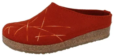 Produktbild von HAFLINGER Grizzly Mikado Damen Filzclogs rot Wollfilz - Größe: 38