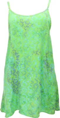 Produktbild von Boho Strandkleid, Minikleid, Sommerkleid, Trägerkleid - Hellgrün, Damen, Viskose, Kleider