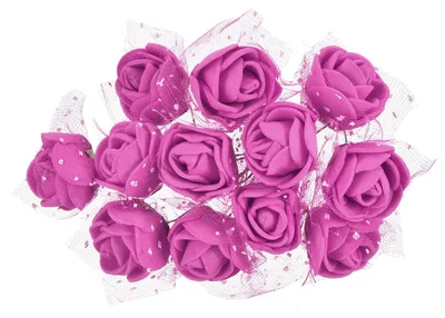 Produktbild von Künstliche Mini-Rosenköpfe - Mit Gaze - Dekoration für Bastelarbeiten - 144 Stück - 0,98 Zoll