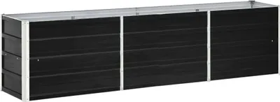 Obrázok produktu pre vidaXL Záhradný zvýšený záhon z pozinkovanej ocele 240 × 40 × 45 cm antracitový