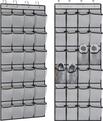 Produktbild von 24 große Mesh-Atemzakken Tür-Schuhregal mit 4 Haken