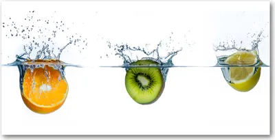 Produktbild von Tulup Glas-Bild -140x70- Wandkunst Dekorative Wand für Küche & Wohnzimmer - Essen & Getränke - Frucht Wasser - Mehrfarbig