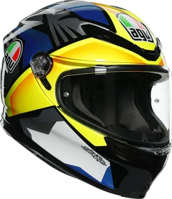 Image de AGV Casque K-6 Joan, bleu/jaune, XS (53/54)