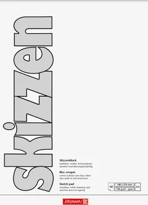 Produktbild von BRUNNEN Skizzenblock A5 190g 50 Blatt 1047555