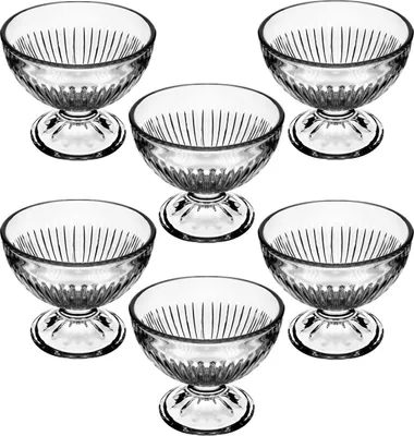 Produktbild von Hermia Concept, IC7353GCL, Glasschüssel-Set (6-teilig), 100 % GLAS, Transparent, 10,5 x 10,5 x 9 cm