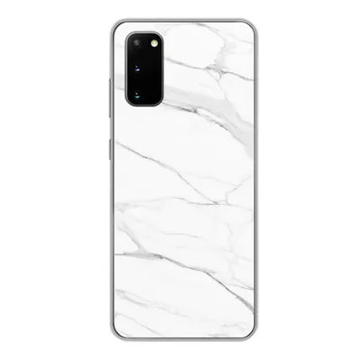 Produktbild von MuchoWow® Handyhülle Schutzhülle Hülle für Samsung Galaxy S20 Marmor - Weiß - Linie - Muster - Luxus - Marmoroptik Silikon Softcase Handy Hülle - Bild