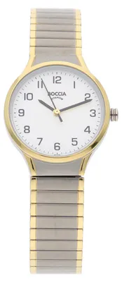 Produktbild von Boccia Uhr Damen 3342-10 Titan, Gold plattiert, Weiß