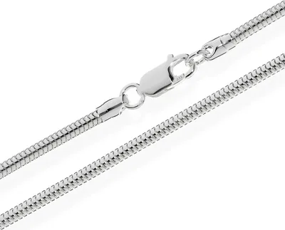 Produktbild von 60cm Schlangenkette 4mm 925 Sterlingsilber Schwer Silber Halskette Rund 4283