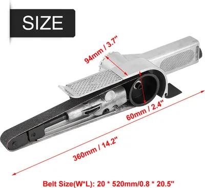 Zdjęcie produktu dla pneumatyczna szlifierka taśmowa 20 mm, polerka, szlifierka