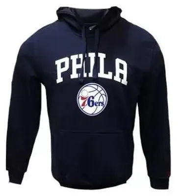 Image de Sweat à Capuche NBA Philadelphia 76ers New Era Team Logo PO Hoody Navy pour Homm
