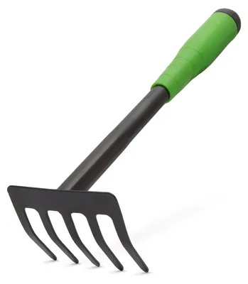 Produktbild von Handrechen Gartengeräte – Handrechen / Handrechen – 83 mm breit, 310 mm lang – Stahlkopf – Rutschfester Kunststoffgriff – Für Gartenarbeit und Pflanzung [11288]