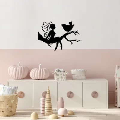 Productafbeelding van Wallity, Fairy - TNL3112, zwart, overige woonaccessoires, 70 x 48 cm, 100% metaal (dikte: 1)