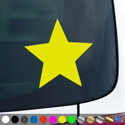 Produktbild von PantherPixel Stern Aufkleber Sternenstaub Sternenhimmel Sternchen Sticker Auto Geschenkidee Farbe Neon-Gelb