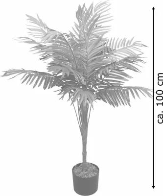 Produktbild von Decovego künstliche Farnpalme, Kunstpflanze, 100 cm, Kunstpalme für Wohn- & Büroräume, Allergikerfreundlich & Pflegeleicht