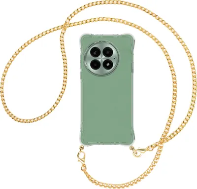 Produktbild von Handykette Backcover-Schutzhülle mit Band (Metall goldfarben) für OnePlus 13 5G/1+13 5G - goldfarbene Kette