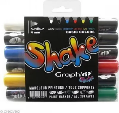 Image de Graph'it Shake set de marqueurs de taille moyenne, 6pcs - Moderne