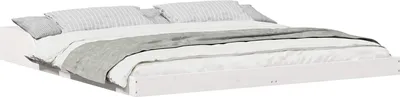 Image de Cadre de lit Blanc 180 x 210 cm Pin massif