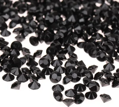 Obrázok produktu pre 1000ks 6mm priehľadné svadobné konfety Party plastové diamantové trblietavé drahokamy (čierne)