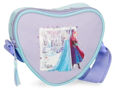 Zdjęcie produktu dla Torba na ramię Joumma Disney Frozen "In This Together", kolor fioletowy, wymiary 17x14,5x4 cm, wykonana z poliestru