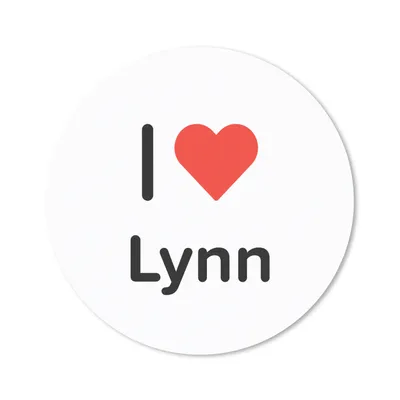 Produktbild von MuchoWow® Mauspad Mousepad Ich liebe - Lynn - Mädchen 20x20 cm - Mousepads - Maus Mat - Pad - Mausunterlage - Schreibtischmatte