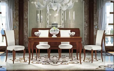 Immagine prodotto di Sala da pranzo Tavolo da pranzo Sedia Tavolo allungabile Gruppo Tavoli Legno Design Set 5 pezzi.