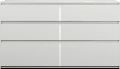 Produktbild von burgbad Lin20 Waschtischunterschrank inklusive Konsolenplatte, Beckenausschnitt rechts, 6 Auszüge, 1602x487x900mm, SGIG160RF5363