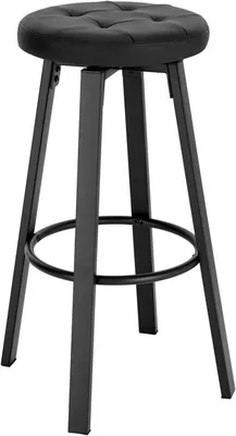 Produktbild von Drehbarer Barhocker aus Kunstleder | Braun/Anthrazit | 35,5 x 35,5 x 76,5 cm