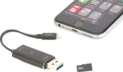 Produktbild von ednet Datenkabel "Smart Memory" Farbe: schwarz USB 3.1,