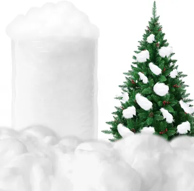 Produktbild von Kunstschnee, fluffige Schneewatte, 200 g, für Weihnachtsdekoration