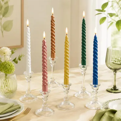 Imagen del producto de Variedad de velas tipo "lintka" - 20 unidades - Goteantes - 2 x 25 cm