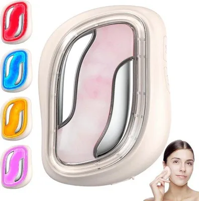 Immagine prodotto di Apparecchio per elettroterapia e massaggio facciale con 4 livelli EMS e funzione Gua Sha, 4 colori, pulizia e cura del viso