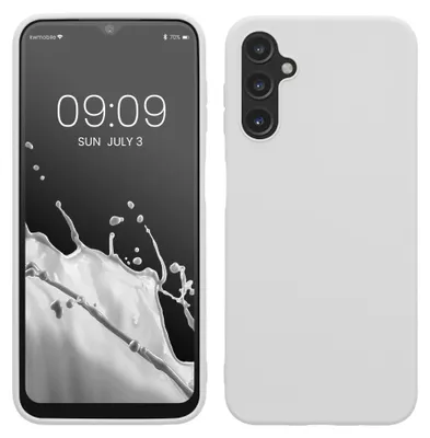 Produktbild von kwmobile Handyhülle für Samsung Galaxy A14 5G Hülle - TPU Case - Kabelloses Laden - Schutzhülle Cover in Weiß matt