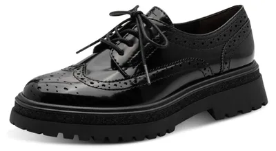 Produktbild von Tamaris Damen Schnürschuh Brogue mit Plateausohle 1-23619-45, Größe:41 EU, Farbe:Schwarz
